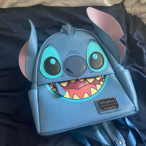 Disney Stitch Backpack Blue and Pink with Character Design